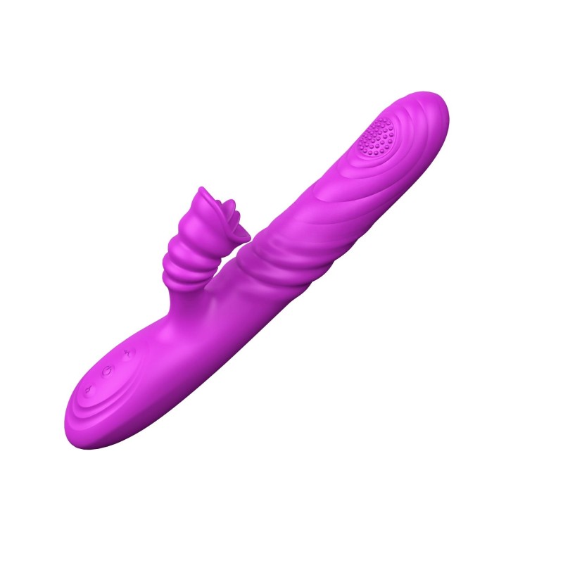 Wibrator-Angelia, USB 3 functions of thrusting / 20 vibrations Purple